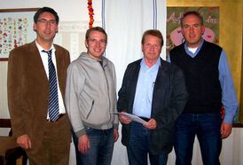 (v.l.) Dr. Olaf Sommerfeld, Lukas Butterworth, Heinz Uekermann und Peter Stranninger